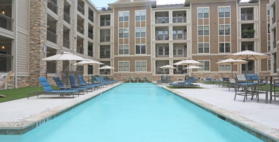 Extensive Resort Inspired Pool Deck at Heights West 11th, Houston