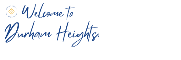 a logo with the words ``welcome to dunham heights''