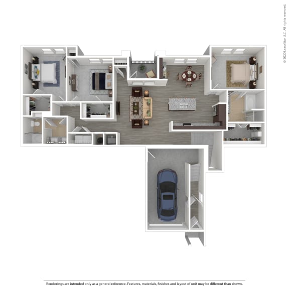 Floor Plan  3 bed 2 bath C6 Floor Plan at Seville at Clay Crossing, Katy, Texas
