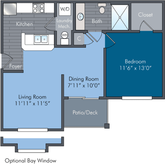 Astoria II Floor Plan at Abberly Square Apartment Homes, Waldorf, Maryland