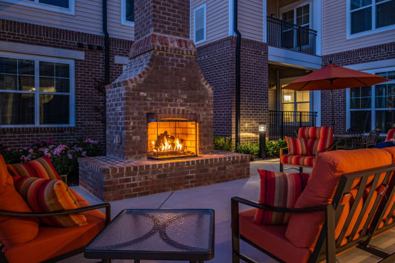 Night view at Abberly CenterPointe Apartment Homes, Midlothian, 23114