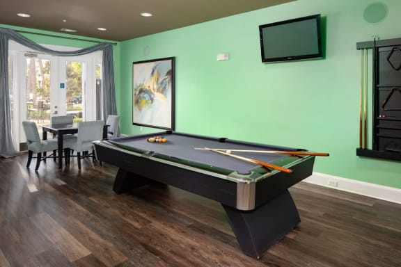 Pool Table in Game Room at Abberly at West Ashley Apartment Homes by HHHunt, Charleston, SC