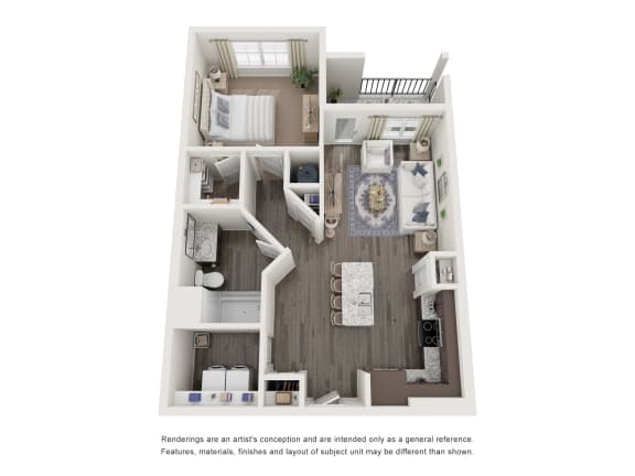 a 1 bedroom floor plan at cortlandt manor in cortland, ny
