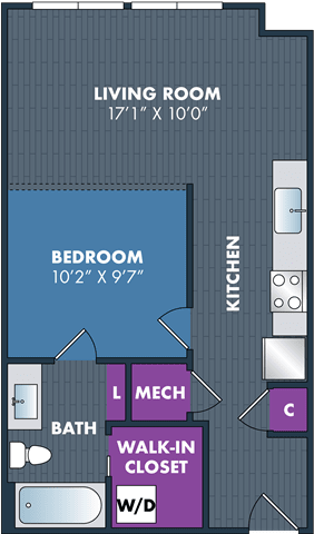 floor plan of a living room with a walk in closet