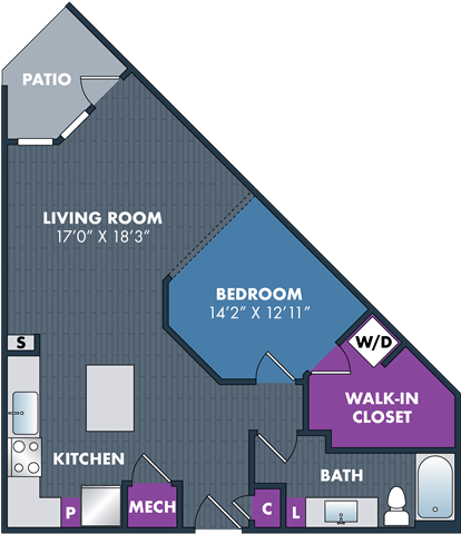 floor plan of a bedroom apartment floor plan with walk in closet