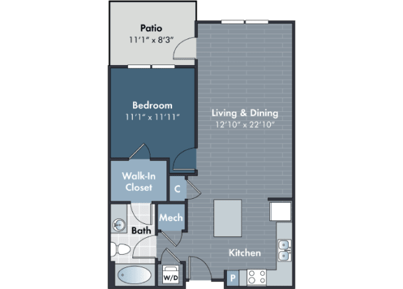 the floor plan of a bedroom apartment