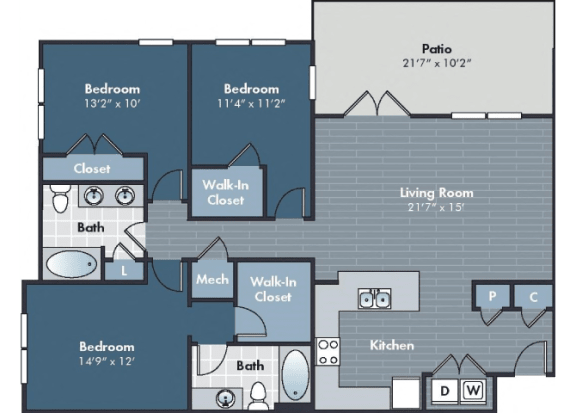 a blueprint of a floor plan of a house