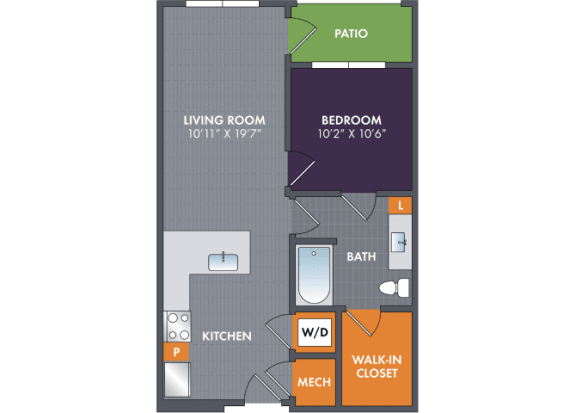 Floor Plan  Copper Floor Plan at Abberly Foundry Apartment Homes, Nashville, 37203