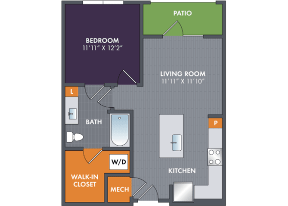 Gold Floor Plan at Abberly Foundry Apartment Homes, Nashville, 37203