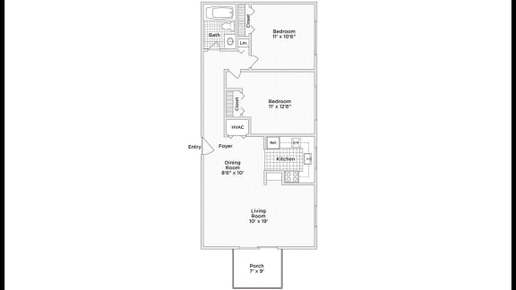 Floor Plan 1316 at 583 Del Mar, St. Louis, Missouri