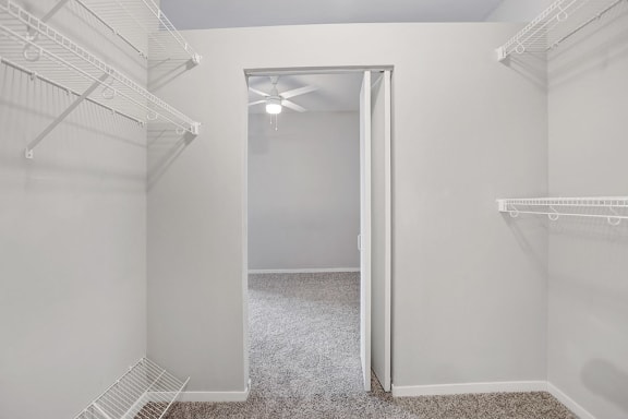 Generous Walk-In Closets With Shelving at 275 on the Park, Missouri, 63108