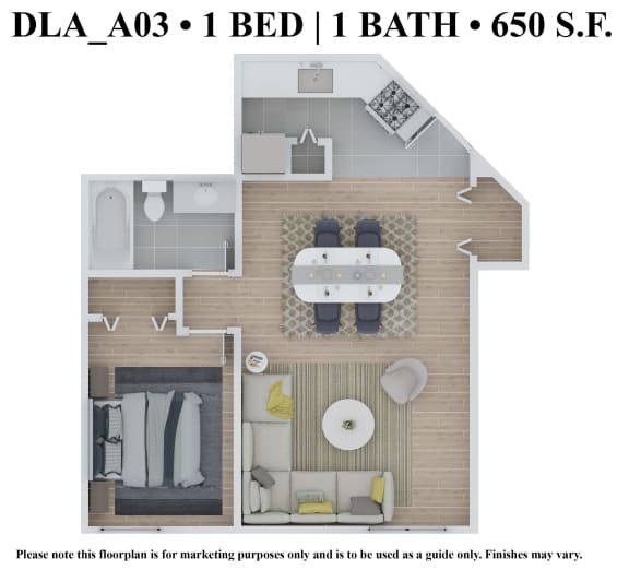 Floor Plan DLA_AX03_A at 583 Del Mar, Missouri