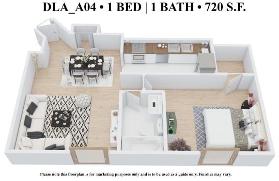 Floor Plan DLA_AX04_B at 583 Del Mar, St. Louis, 63112
