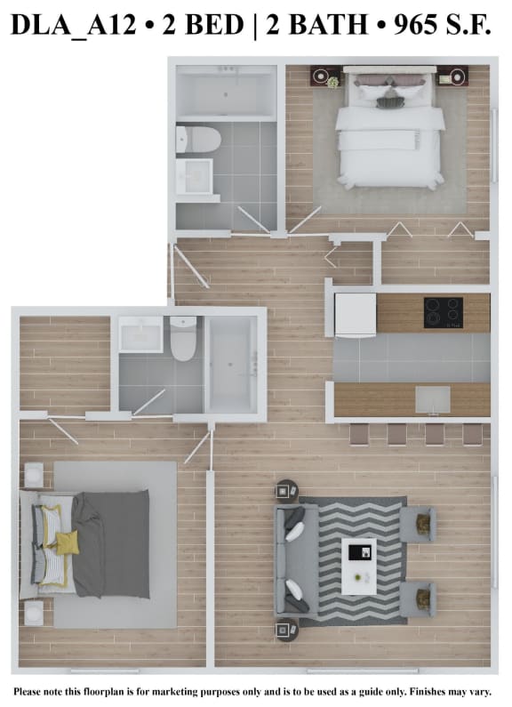 Floor Plan DLA_AX12_A at 583 Del Mar, St. Louis, Missouri