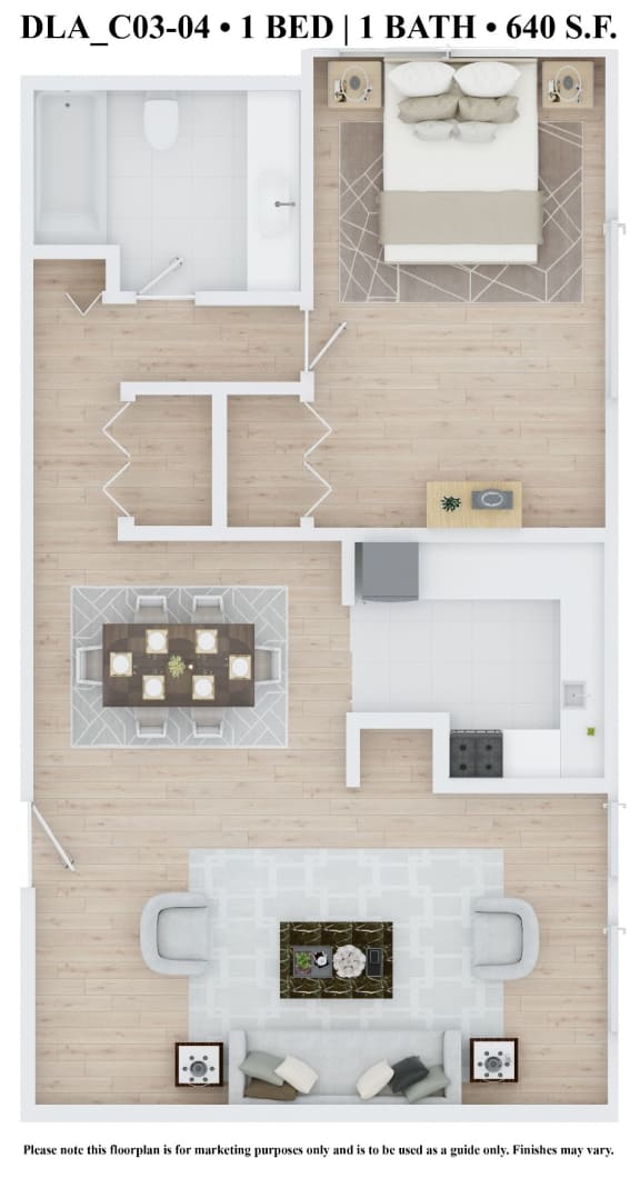 Floor Plan DLA_CX03-04_A at 583 Del Mar, St. Louis, MO