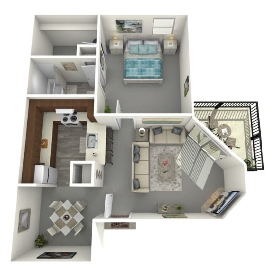 Dogwood Floor Plan Dogwood Floor Plan at The Nova Apartments, Memphis