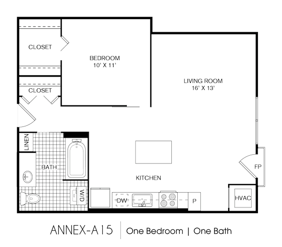 1 bedroom 1 bath C at 275 on the Park Apartments, St. Louis, Missouri