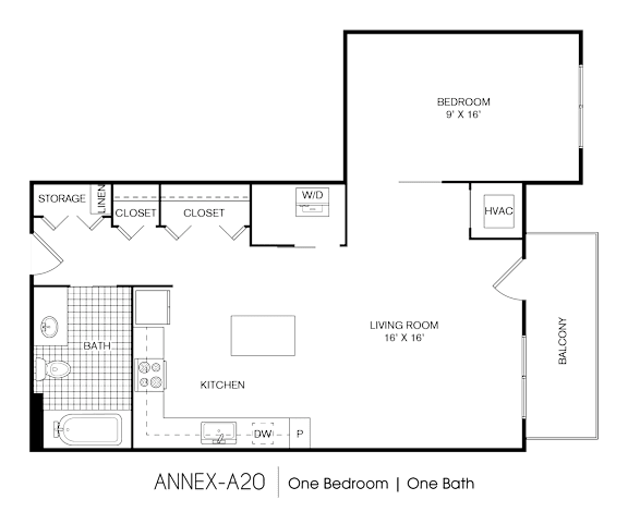 1 bedroom 1 bath D at 275 on the Park Apartments, St. Louis