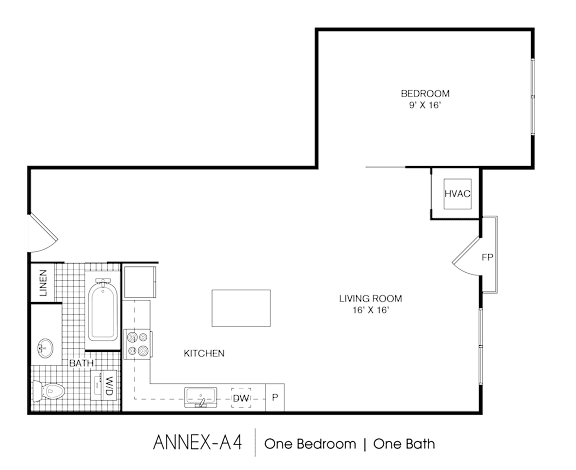1 bedroom 1 bath B at 275 on the Park Apartments, St. Louis, 63108
