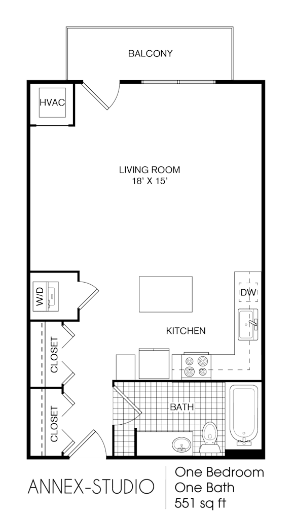 Studio 1 bathroom at 275 on the Park Apartments, Missouri, 63108