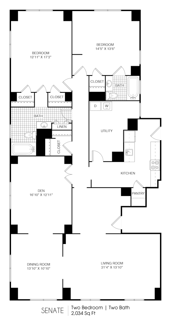 2 bed 2 bath E at 275 on the Park Apartments, St. Louis, 63108
