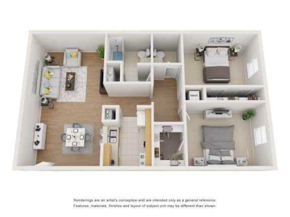 B2 Floor Plan at Whispering Oaks, Texas ?