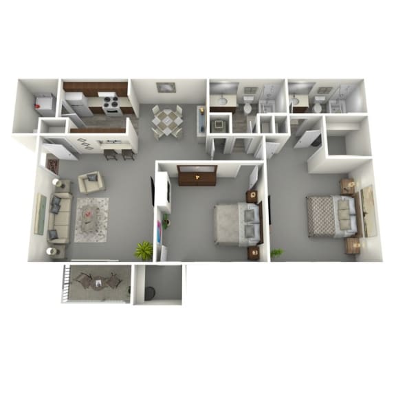 2 bed 2 bath 2 bed 2 bath at The Local Apartments, Tennessee
