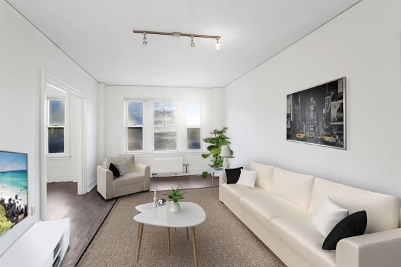 Furnished Living Room at 275 on the Park, Missouri, 63108