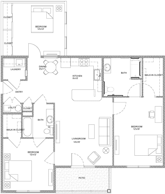 3 Bedroom Measurements