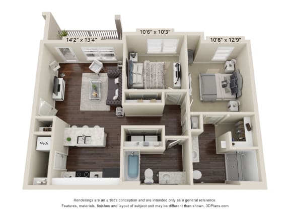 The Harlem 1 Floor Plan