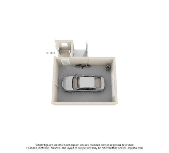 Garage of The Carrington I 2 Bedroom Apartment Floor Plan at Albany Glen