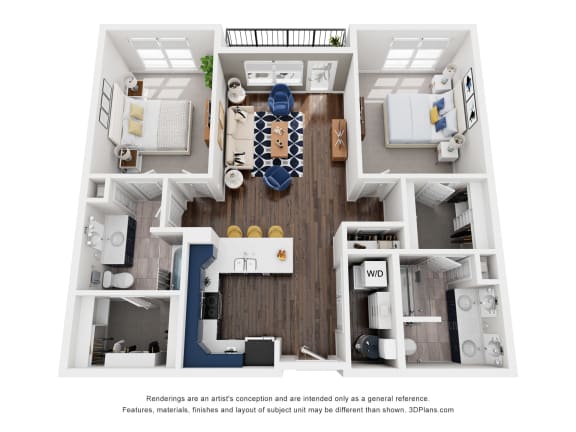 The Lyra II 2 Bedroom Floor Plan