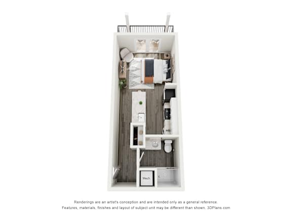 The Atlas Studio Floor Plan