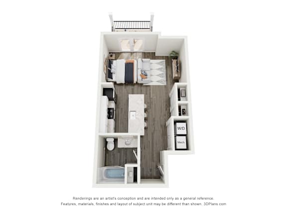 The Wayfarer Studio Floor Plan
