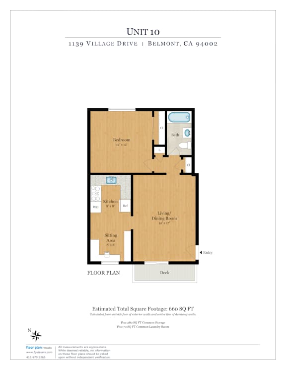 Floor Plan  a floor plan of a unit with a bedroom and a bathroom