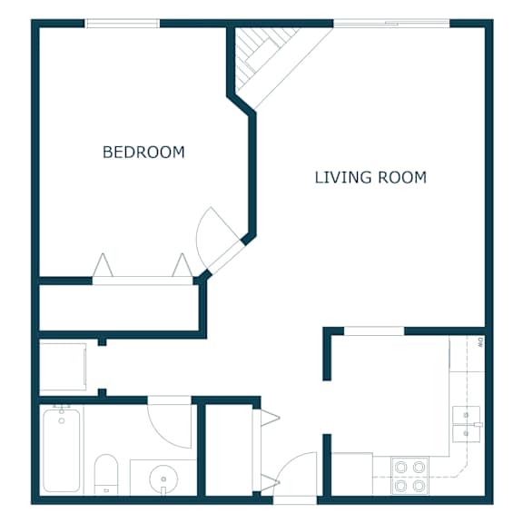 Galleria 3 Apartments in Fargo, ND | One Bedroom Floor Plan 11C
