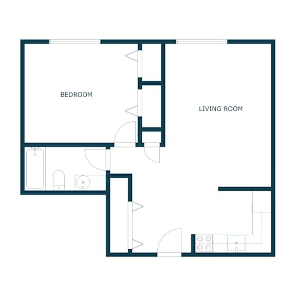 Parkwood Apartments in Fargo, ND | One Bedroom Floor Plan 11D Parkwood Apartments in Fargo, ND | One Bedroom Floor Plan 11D