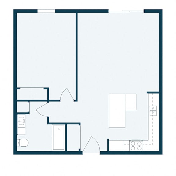 Granger Court Apartments in Fargo, ND | One Bedroom Floor Plan 11G