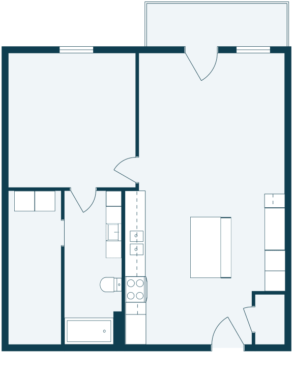 29 West Apartments | One Bedroom | Plan 11C