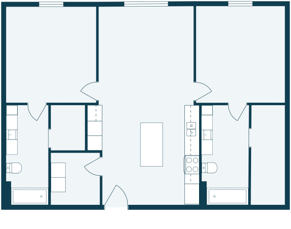 29 West Apartments | Two Bedroom | Plan 22A
