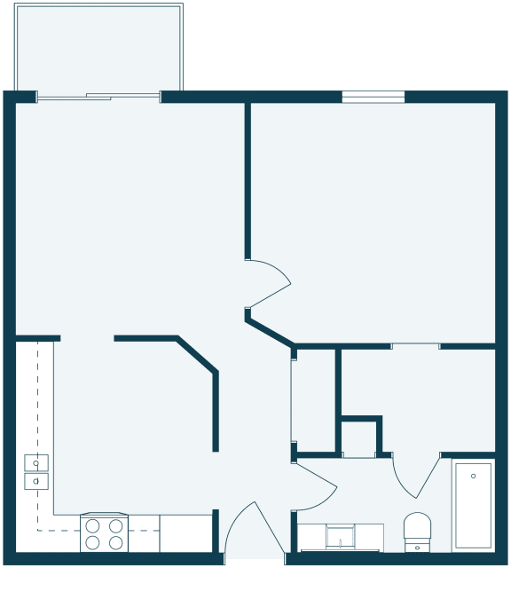 Ashbury Apartments | One Bedroom | Plan 11B