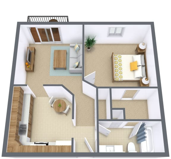 Ashbury Apartments | One Bedroom | Plan 11B