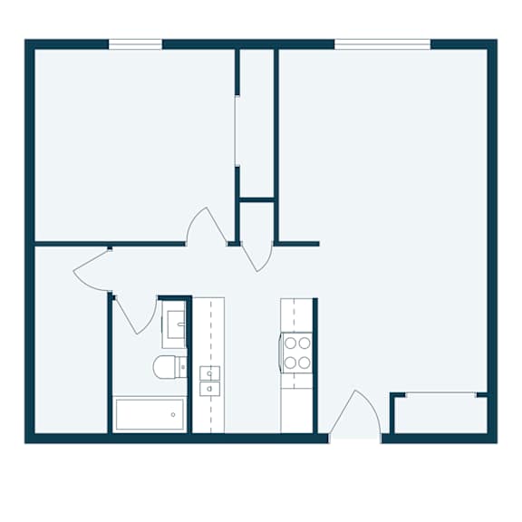 Bradbury Apartments in Bismarck, ND | One Bedroom Floor Plan 11A