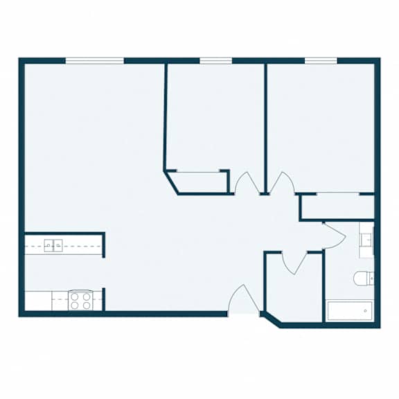 Brownstone Apartments in Fargo, ND | Two Bedroom Floor Plan 21C