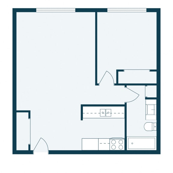 Carlton Place Apartments in Fargo, ND | One Bedroom Floor Plan 11A