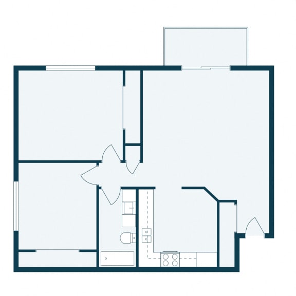Carlton Place Apartments in Fargo, ND | Two Bedroom Floor Plan 21C