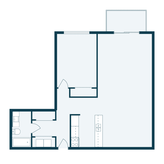 Cedars 4 Apartments | One Bedroom | Plan 11A
