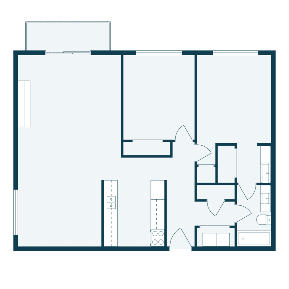 Cedars Apartments | Two Bedroom | Plan 21A