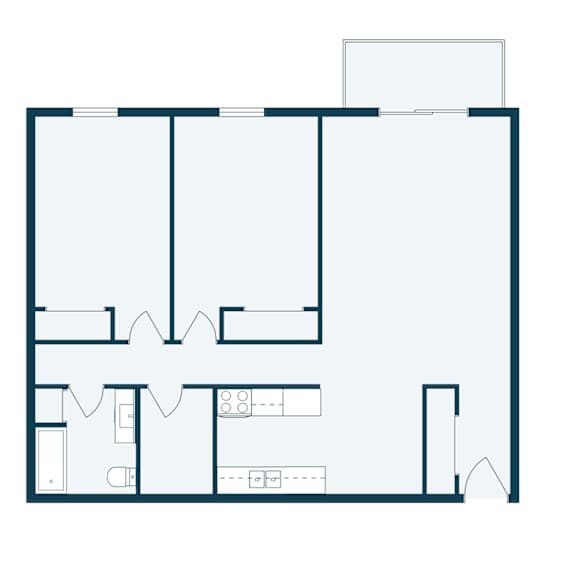Cherry Creek Apartments in Grand Forks, ND | Two Bedroom Floor Plan 21B
