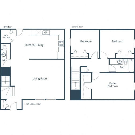 Hazelwood Townhomes in Fargo, ND | Three Bedroom Floor Plan 315A